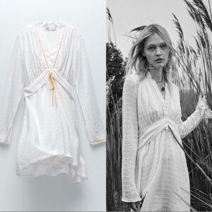 ZARA Limited Edition Cutwork Embroidery Dress White